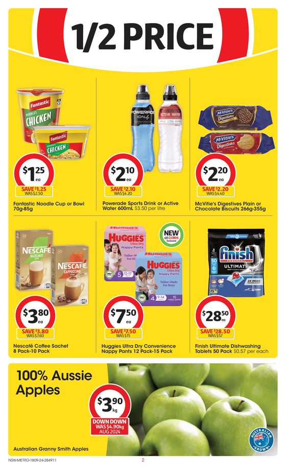 Coles catalogue in Newcastle NSW | Great Value. Hands Down. - 18th September | 18/09/2024 - 24/09/2024