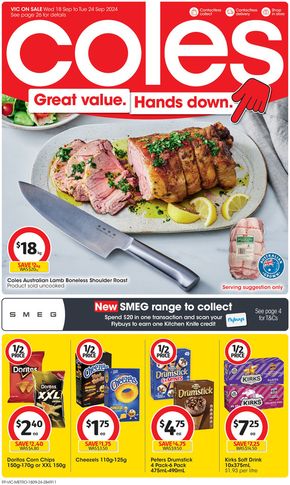 Coles catalogue in Rosebud VIC | Great Value. Hands Down. - 18th September | 18/09/2024 - 24/09/2024