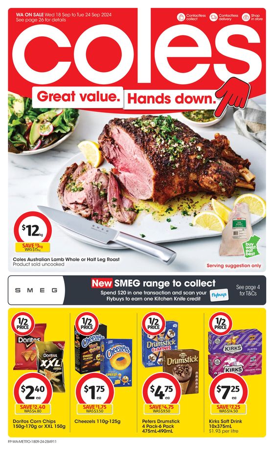 Coles catalogue in Baldivis WA | Great Value. Hands Down. - 18th September | 18/09/2024 - 24/09/2024