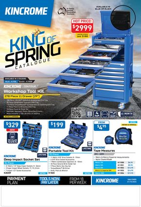 Hardware & Auto offers in Rutherglen VIC | King Of Spring  in Kincrome | 16/09/2024 - 31/10/2024