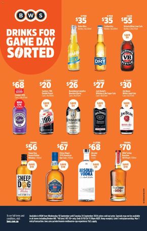 Liquor offers in Orchard Hills NSW | Weekly Specials  in BWS | 18/09/2024 - 24/09/2024