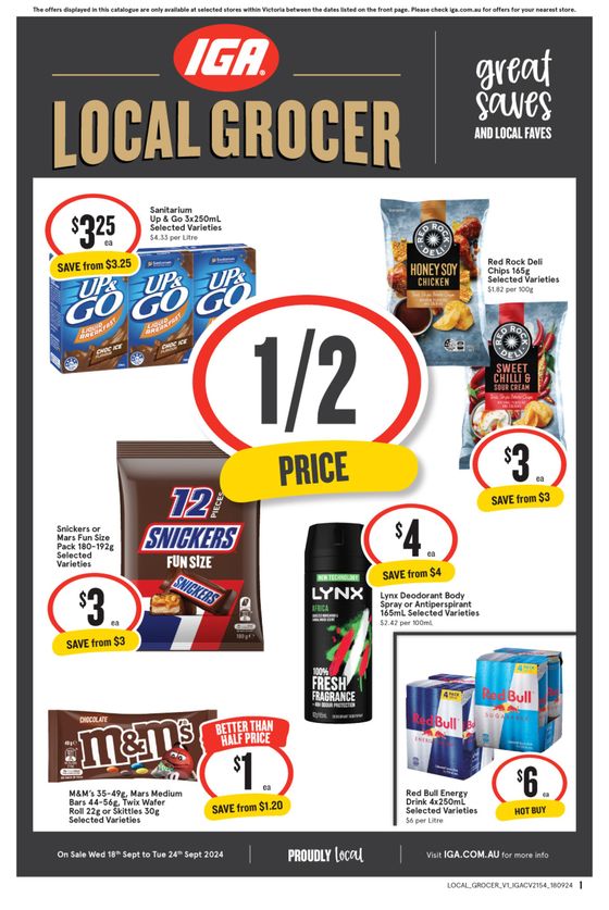 IGA catalogue in Melbourne VIC | IGA 18/09 | 18/09/2024 - 24/09/2024