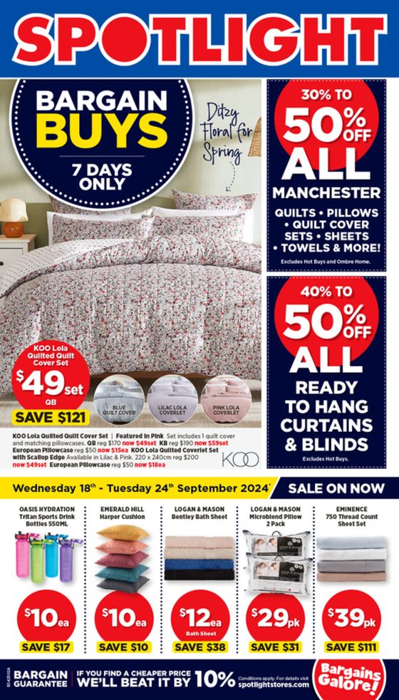 Spotlight catalogue in Knox VIC | Bargain Buys | 18/09/2024 - 24/09/2024