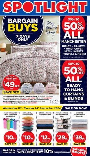 Home Furnishings offers in Kiama NSW | Bargain Buys in Spotlight | 18/09/2024 - 24/09/2024