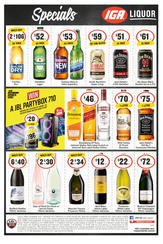 IGA Liquor catalogue in Bayview | Weekly Specials | 18/09/2024 - 24/09/2024