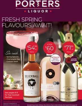 Liquor offers in Hobart TAS | Fresh Spring Flavours Await! in Porters | 25/09/2024 - 29/10/2024