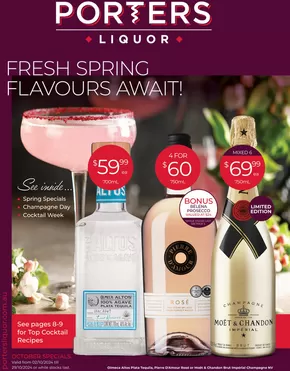 Liquor offers in Crows Nest NSW | Fresh Spring Flavours Await! in Porters | 02/10/2024 - 29/10/2024