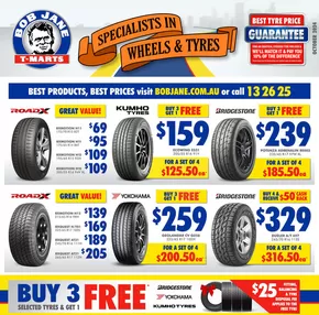 Bob Jane T-Marts catalogue in Kiama NSW | Specialists in Wheels & Tyres | 01/10/2024 - 31/10/2024