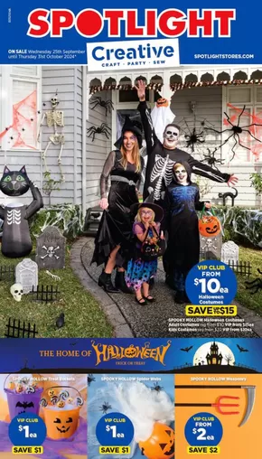 Spotlight catalogue in Adelaide SA | VIP Creative - The Home of Halloween | 25/09/2024 - 31/10/2024