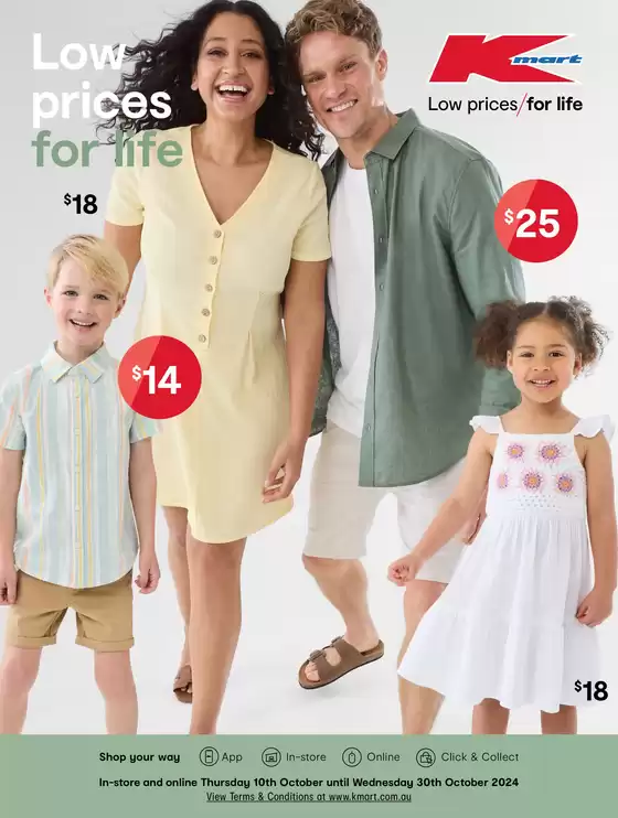 Kmart catalogue in Sydney NSW | October Apparel - Low prices for life | 10/10/2024 - 30/10/2024