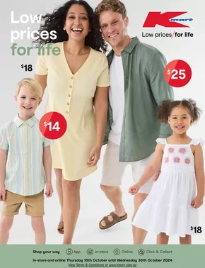 Kmart catalogue in Redcliffe City QLD | October Apparel - Low prices for life | 10/10/2024 - 30/10/2024