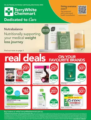 TerryWhite Chemmart catalogue in Albury NSW | Real Deals On Your Favourite Brands | 03/10/2024 - 22/10/2024