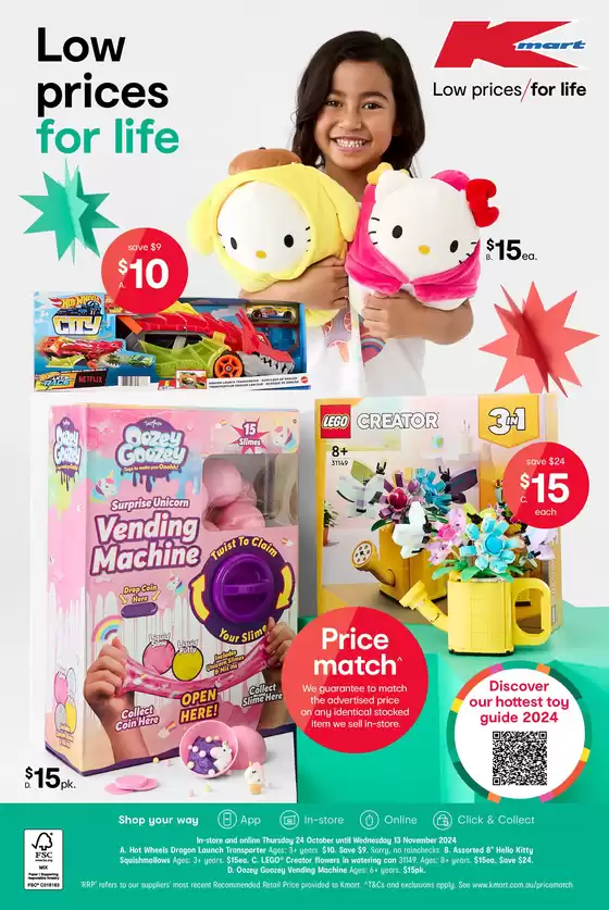 Kmart catalogue in Armidale NSW | XMAS TOYS - Low prices for life | 24/10/2024 - 13/11/2024