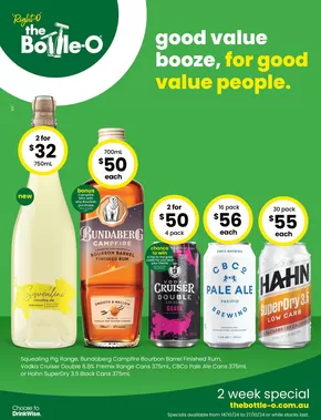 The Bottle-O catalogue in Maroondah VIC | Good Value Booze, For Good Value People 14/10 | 14/10/2024 - 27/10/2024