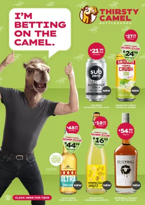 Liquor offers in Chiltern VIC | I’m Betting On The Camel in Thirsty Camel | 28/10/2024 - 10/11/2024