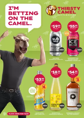 Liquor offers in Darwin NT | I’m Betting On The Camel in Thirsty Camel | 28/10/2024 - 10/11/2024