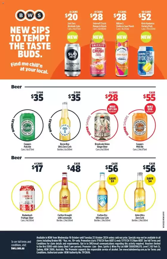 BWS catalogue in Canterbury NSW | Weekly Specials  | 16/10/2024 - 22/10/2024