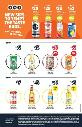 Liquor offers in Taree NSW | Weekly Specials  in BWS | 16/10/2024 - 22/10/2024