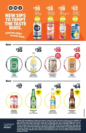 Liquor offers in Townsville QLD | Weekly Specials  in BWS | 16/10/2024 - 22/10/2024