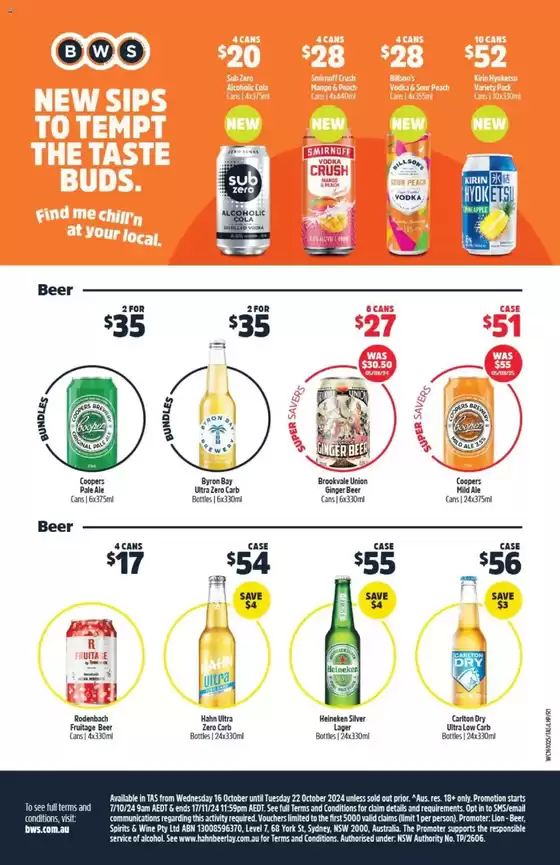 BWS catalogue in Hobart TAS | Weekly Specials | 16/10/2024 - 22/10/2024