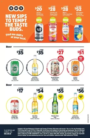 Liquor offers in Hobart TAS | Weekly Specials in BWS | 16/10/2024 - 22/10/2024