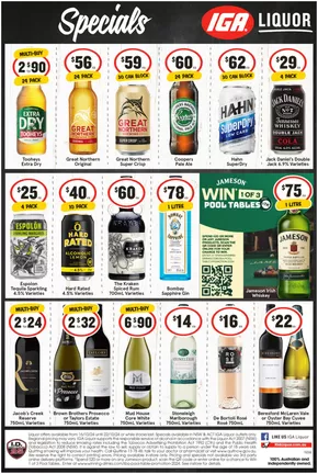 Liquor offers in Taree NSW | Weekly Specials in IGA Liquor | 16/10/2024 - 22/10/2024