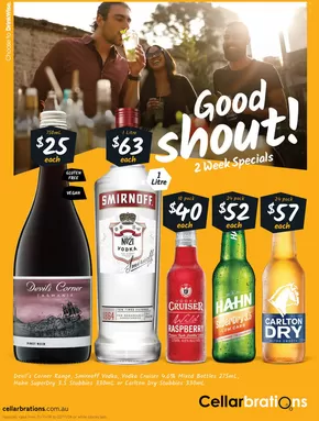 Liquor offers in Darwin NT | Good Shout! 21/10 in Cellarbrations | 21/10/2024 - 03/11/2024