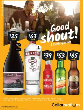 Liquor offers in Cairns QLD | Good Shout! 21/10 in Cellarbrations | 21/10/2024 - 03/11/2024