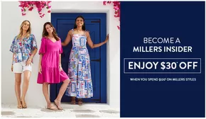 Fashion offers in Launceston TAS | Enjoy $30 Off When You Spend $120 in Millers | 21/10/2024 - 03/11/2024