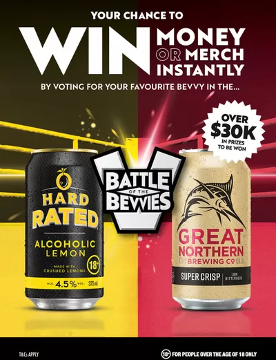 Battle of the Bevvies catalogue in Warrnambool VIC | Battle of the Bevvies - Hard Rated vs. Great Nothern | 28/10/2024 - 19/11/2024