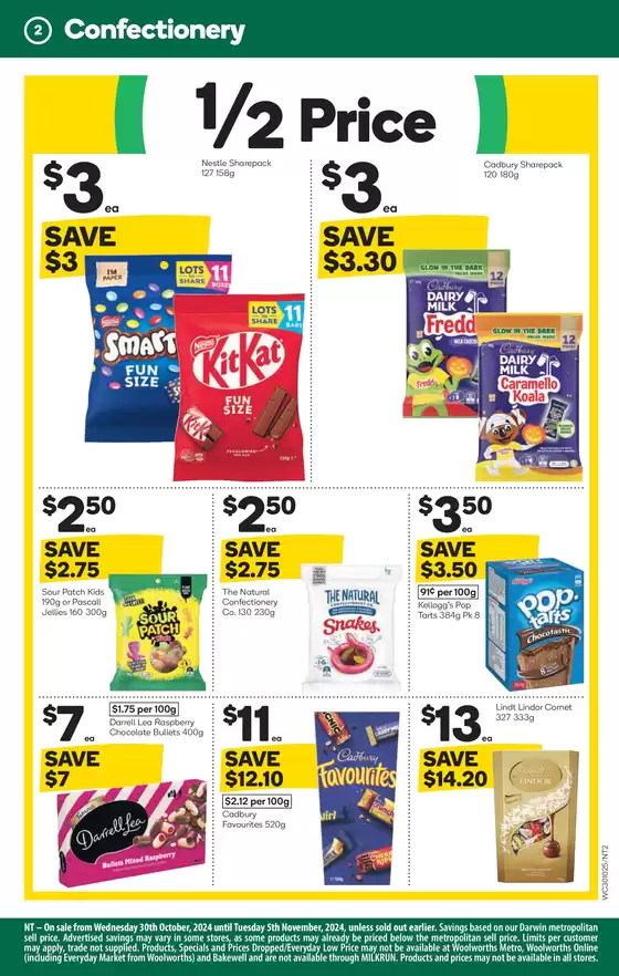 Woolworths catalogue in Darwin NT | Weekly Specials - 30/10 | 30/10/2024 - 05/11/2024