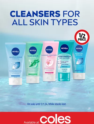 Groceries offers in Chiltern VIC | NIVEA Daily Essentials Face Cleansing Range in Nivea | 30/10/2024 - 05/11/2024