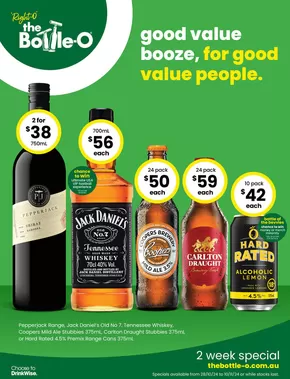 Liquor offers in Darwin NT | Good Value Booze, For Good Value People 28/10 in The Bottle-O | 28/10/2024 - 10/11/2024