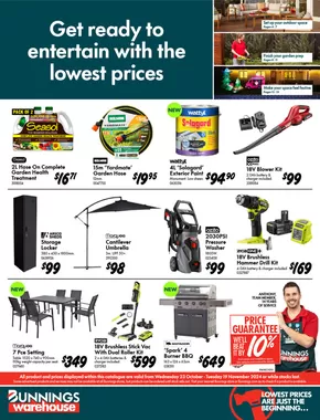 Bunnings Warehouse catalogue in Samford Village QLD | Get Ready to Entertain with the Lowest Prices | 23/10/2024 - 19/11/2024