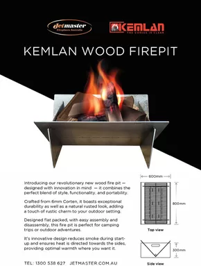 Home Furnishings offers in Sale VIC | Kemlan Fire Pit in Jetmaster | 24/10/2024 - 31/03/2025