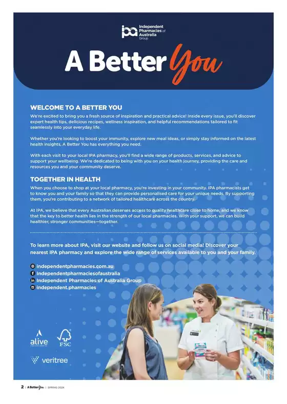 Alliance Pharmacy catalogue in Kaniva VIC | Spring 2024 | 25/10/2024 - 30/11/2024