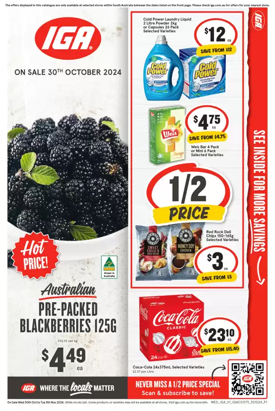 IGA catalogue in Adelaide SA | IGA 30/10 | 30/10/2024 - 05/11/2024