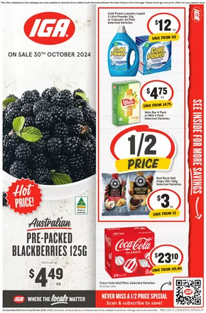 Groceries offers in Port Pirie SA | IGA 30/10 in IGA | 30/10/2024 - 05/11/2024