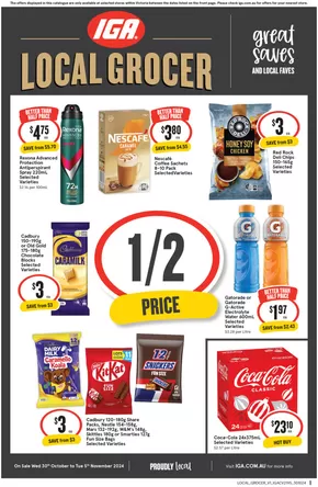 Groceries offers in Chiltern VIC | IGA 30/10 in IGA | 30/10/2024 - 05/11/2024