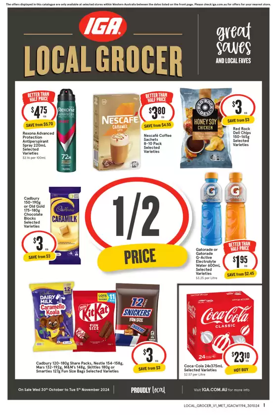 IGA catalogue in Baldivis WA | IGA 30/10 | 30/10/2024 - 05/11/2024