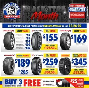 Hardware & Auto offers in Bunbury WA | Black Tyre Month in Bob Jane T-Marts | 01/11/2024 - 30/11/2024