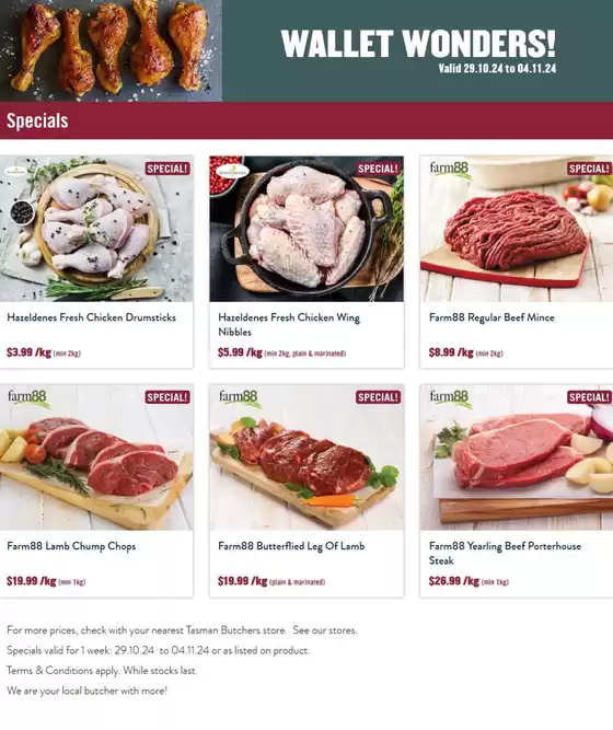 Tasman Butchers catalogue in Pakenham VIC | Wallet Wonders ! | 29/10/2024 - 04/11/2024