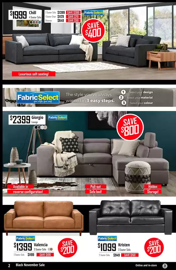 ComfortStyle Furniture & Bedding catalogue in Margaret River WA | Black November | 28/10/2024 - 01/12/2024