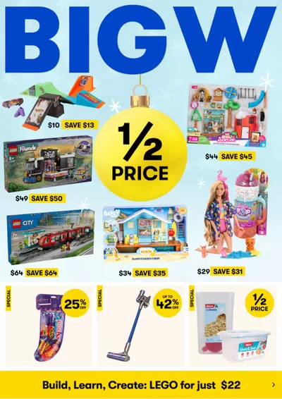 Department Stores offers in Bunbury WA | Christmas at BIG W in BIG W | 31/10/2024 - 13/11/2024