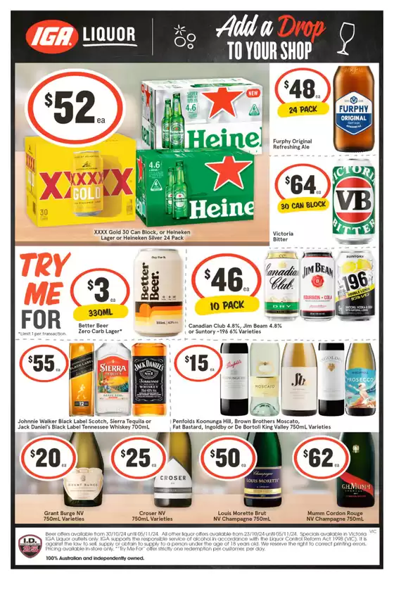 IGA Liquor catalogue in Moonee Valley VIC | Weekly Specials | 30/10/2024 - 05/11/2024