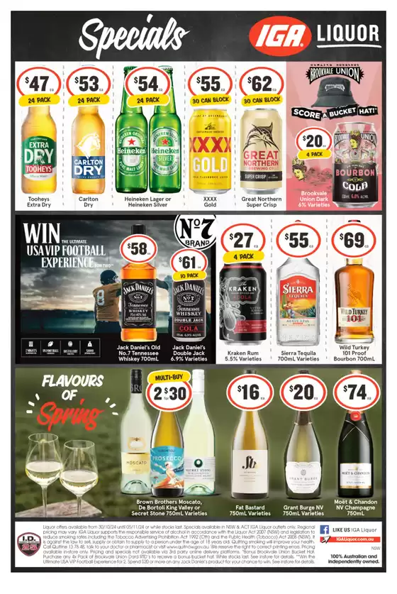 IGA Liquor catalogue in Branxton NSW | Weekly Specials | 30/10/2024 - 05/11/2024