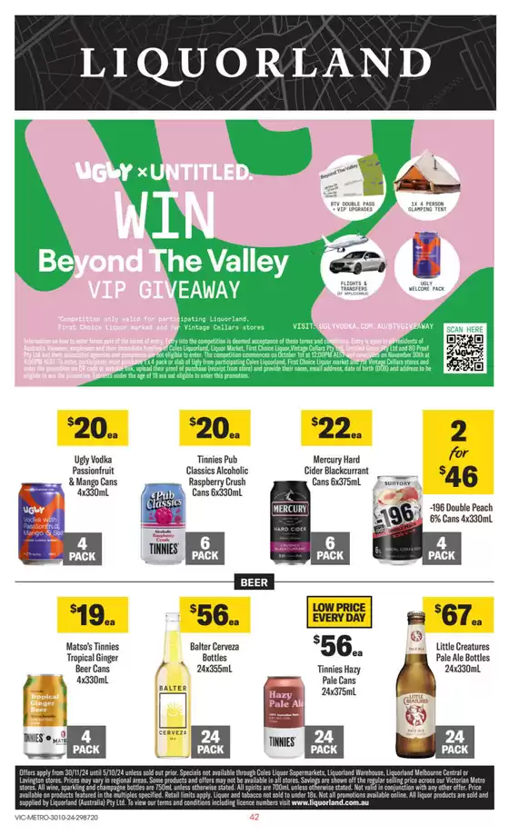 Liquorland catalogue in Tottenham NSW | Weekly Specials | 30/10/2024 - 05/11/2024