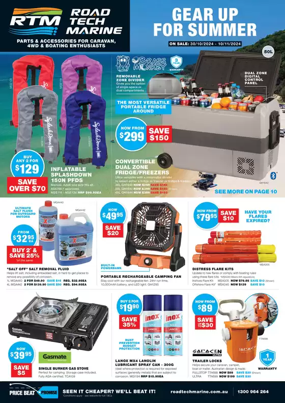 Road Tech Marine catalogue in Coffs Harbour NSW | Gear Up For Summer | 30/10/2024 - 10/11/2024