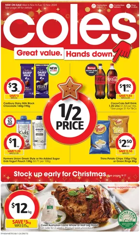 Groceries offers in Murwillumbah NSW | Great Value. Hands Down. - 6th November in Coles | 06/11/2024 - 12/11/2024