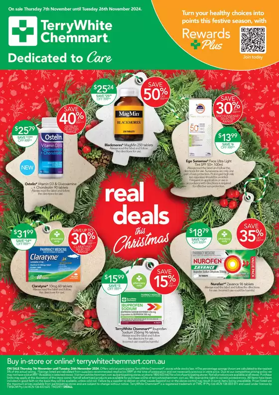 TerryWhite Chemmart catalogue in Milton NSW | Real Deals On Your Favourite Brands | 07/11/2024 - 26/11/2024